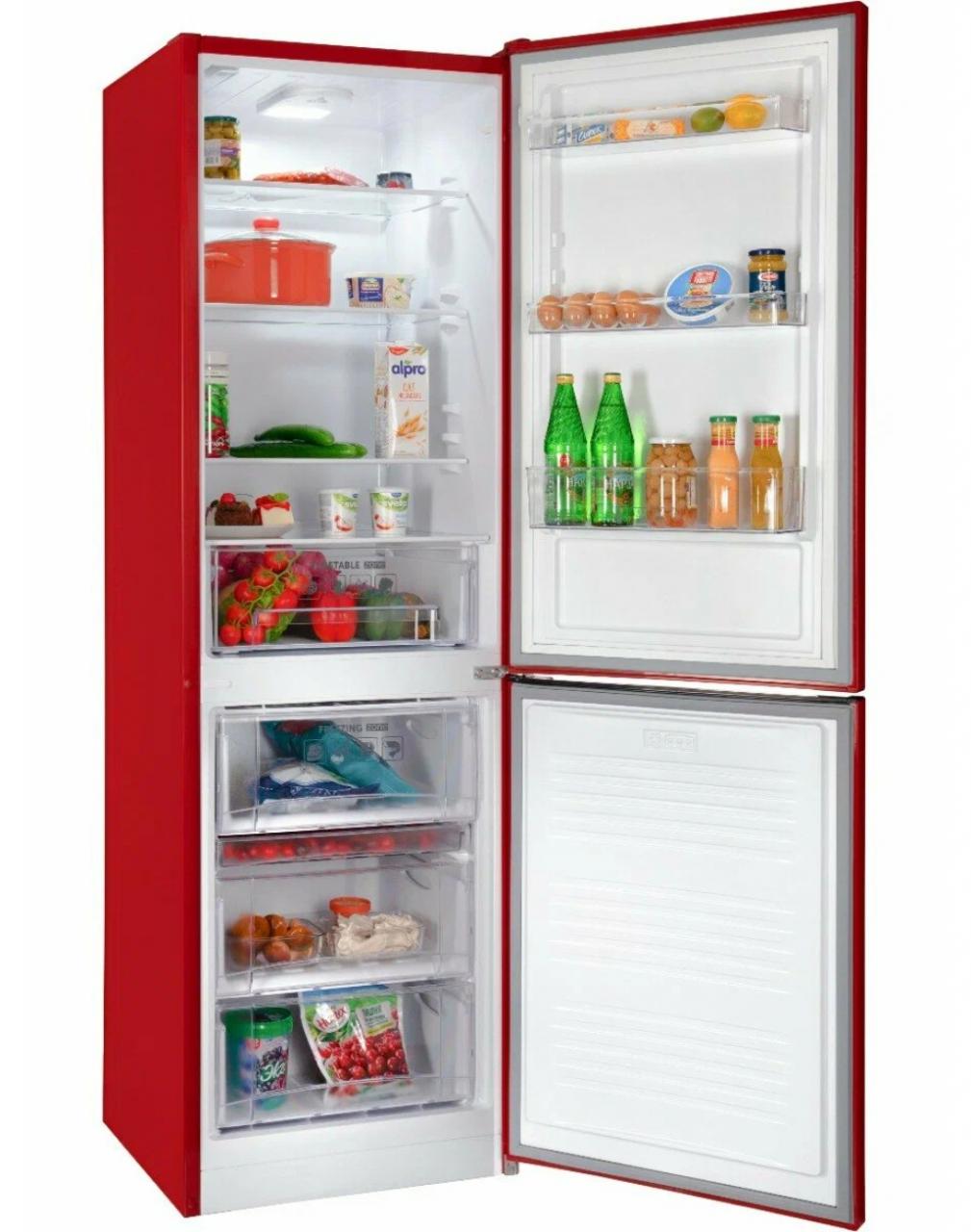 Двухкамерный холодильник NORD NRB 152 R красный