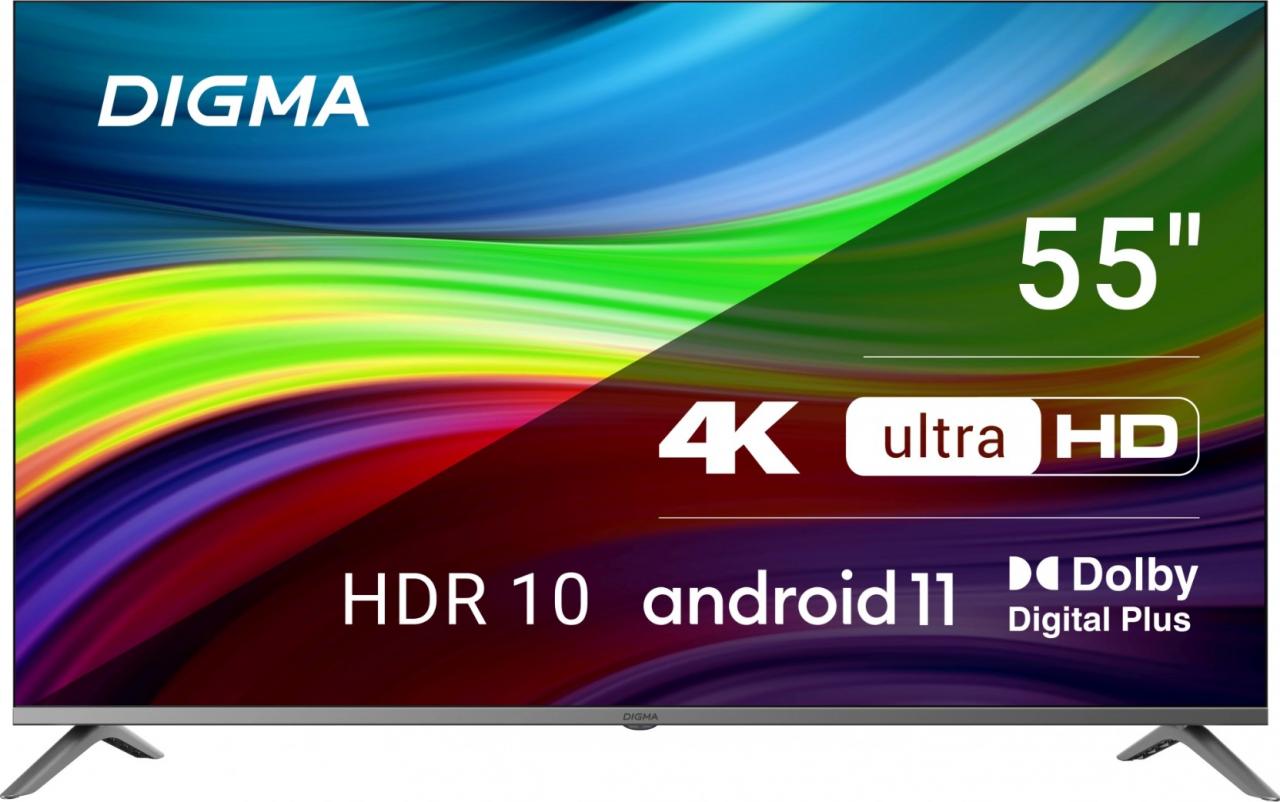55" LED-телевизор Digma DM-LED55UBB41 4K Ultra HD темно-серебристый
