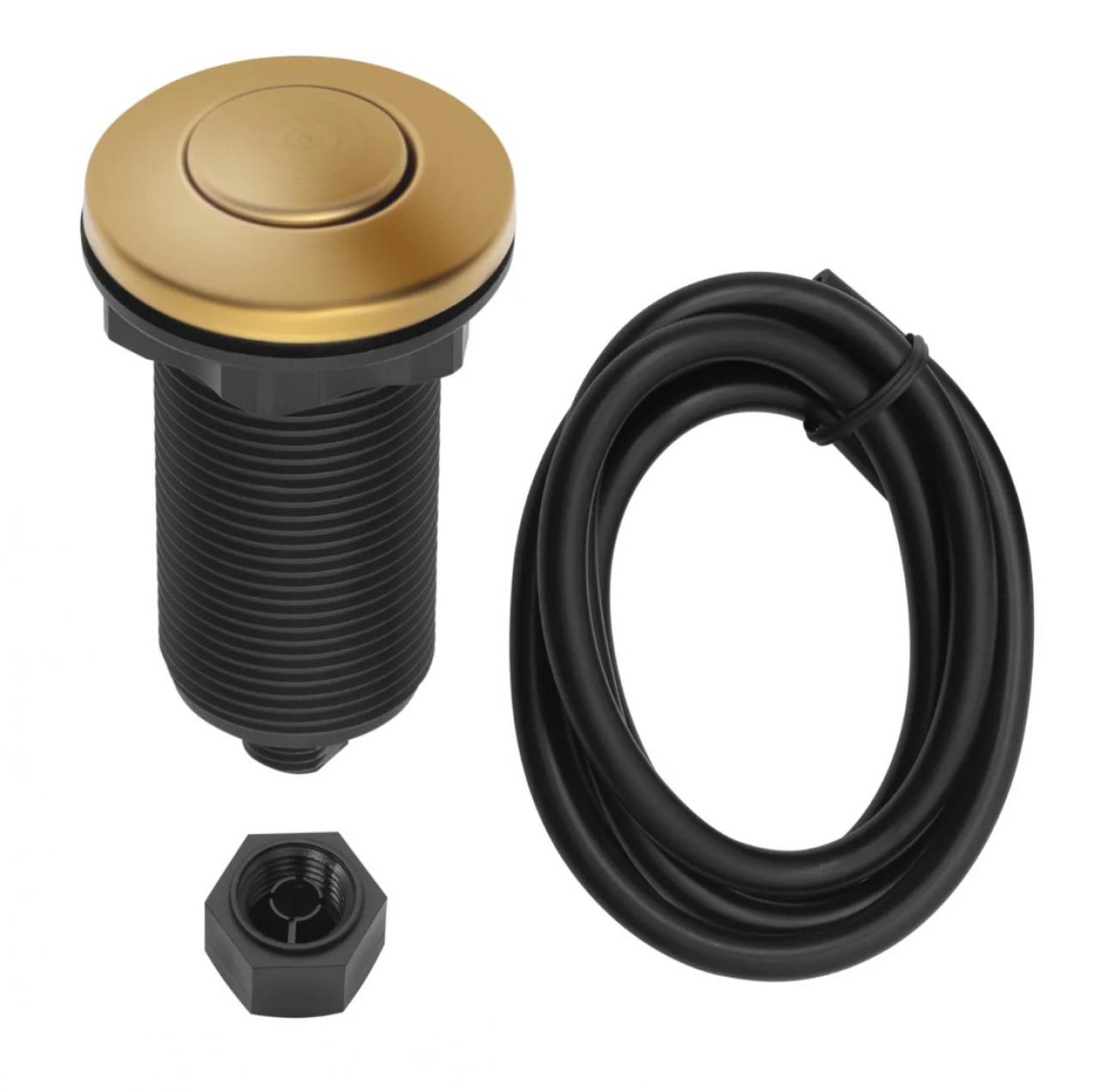 Пневматическая кнопка для измельчителя пищевых отходов MEFERI FB01GB брашированное золото