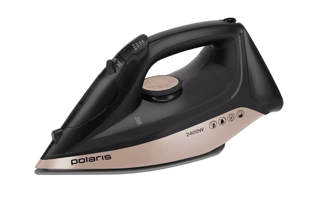 Утюг для одежды с отпаривателем Polaris PIR 2483K 3m черный/золотой