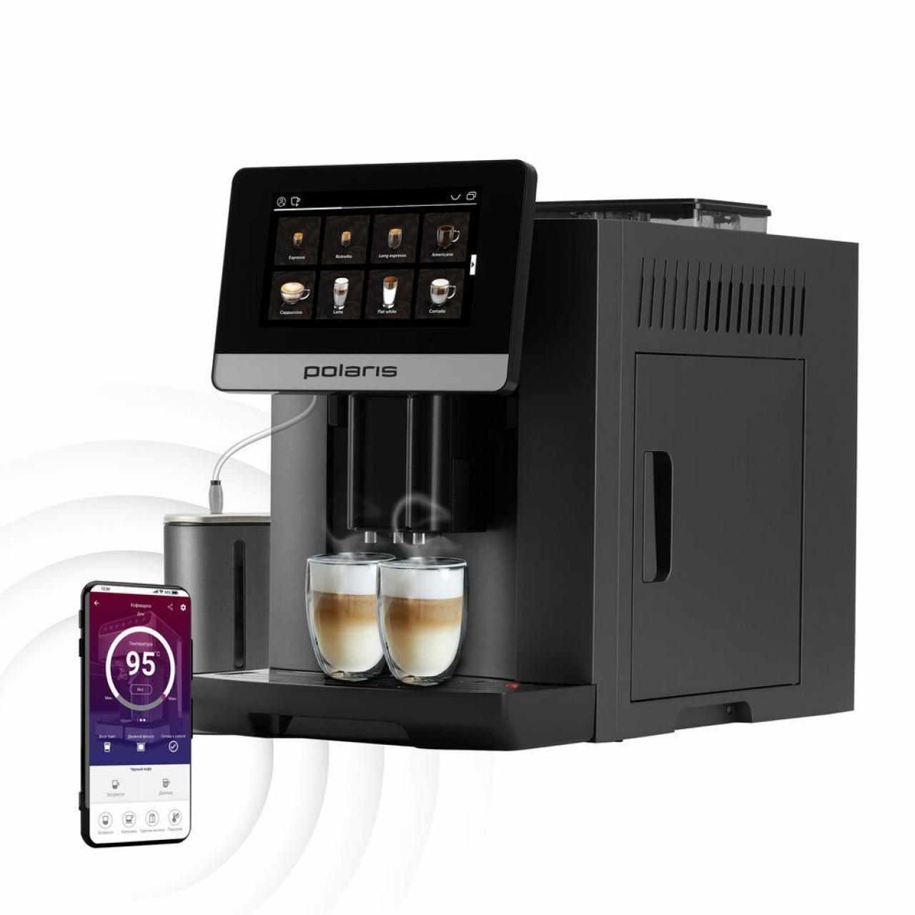 Кофемашина Polaris PACM 2080AC, Wi-Fi IQ Home графит