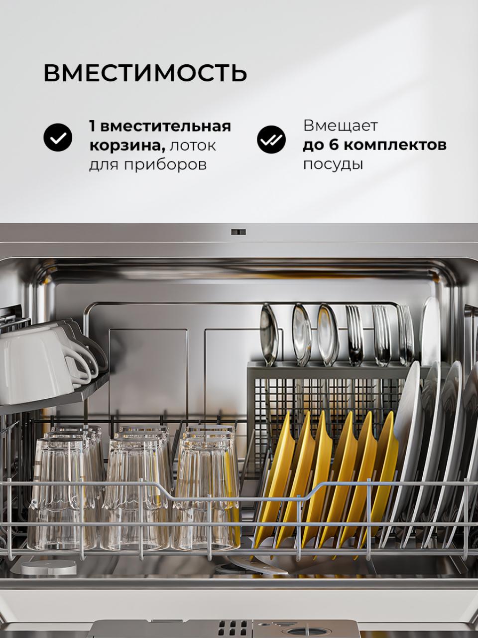 Посудомоечная машина компактная LEX DW4541WH Compaсt