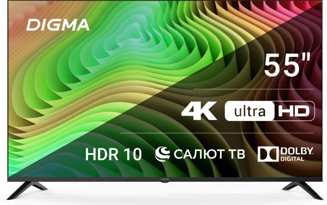 LED-телевизор Digma DM-LED55UBB40 55" (2024) Black