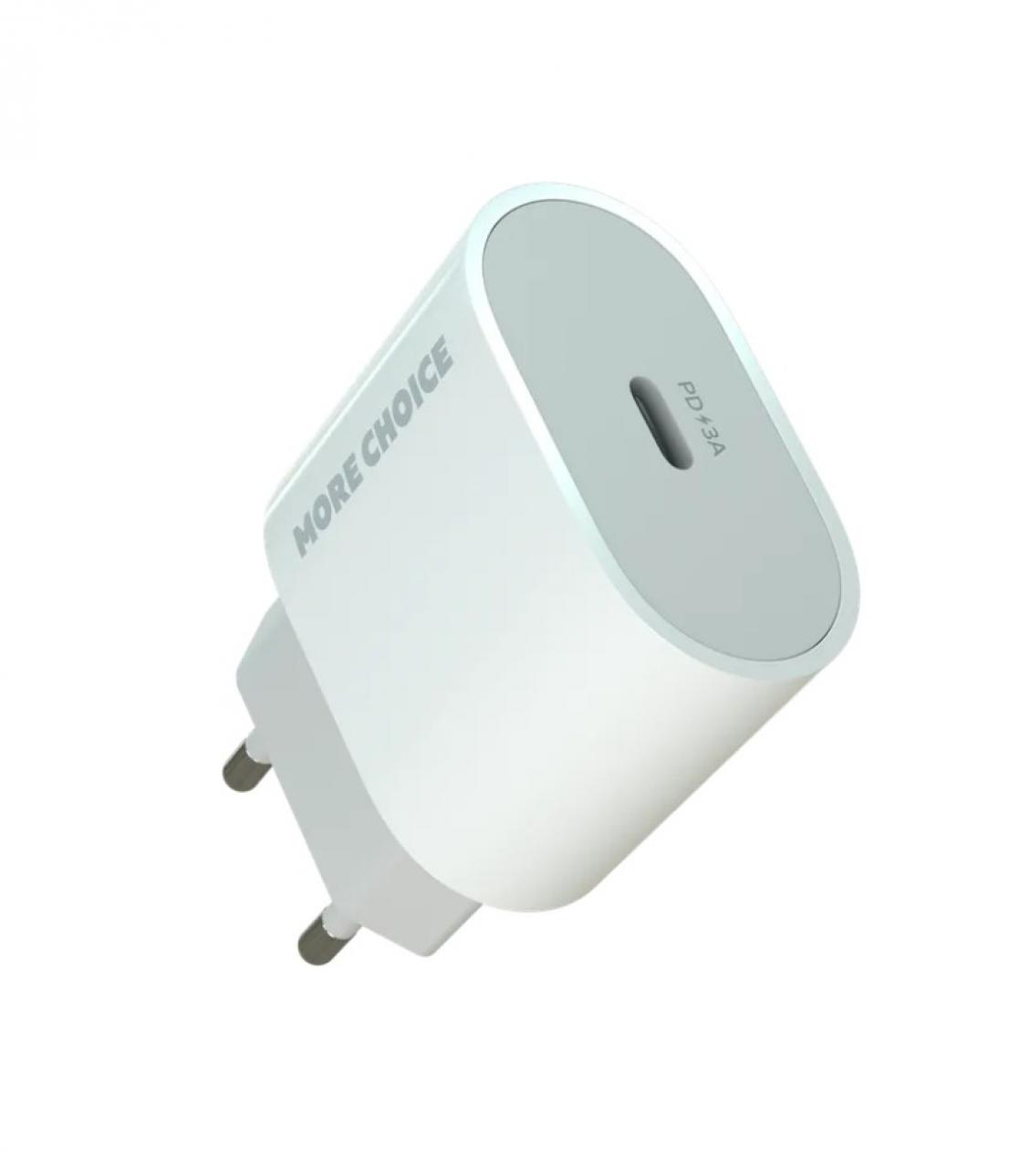Сетевое зарядное устройство More choice NC65 White