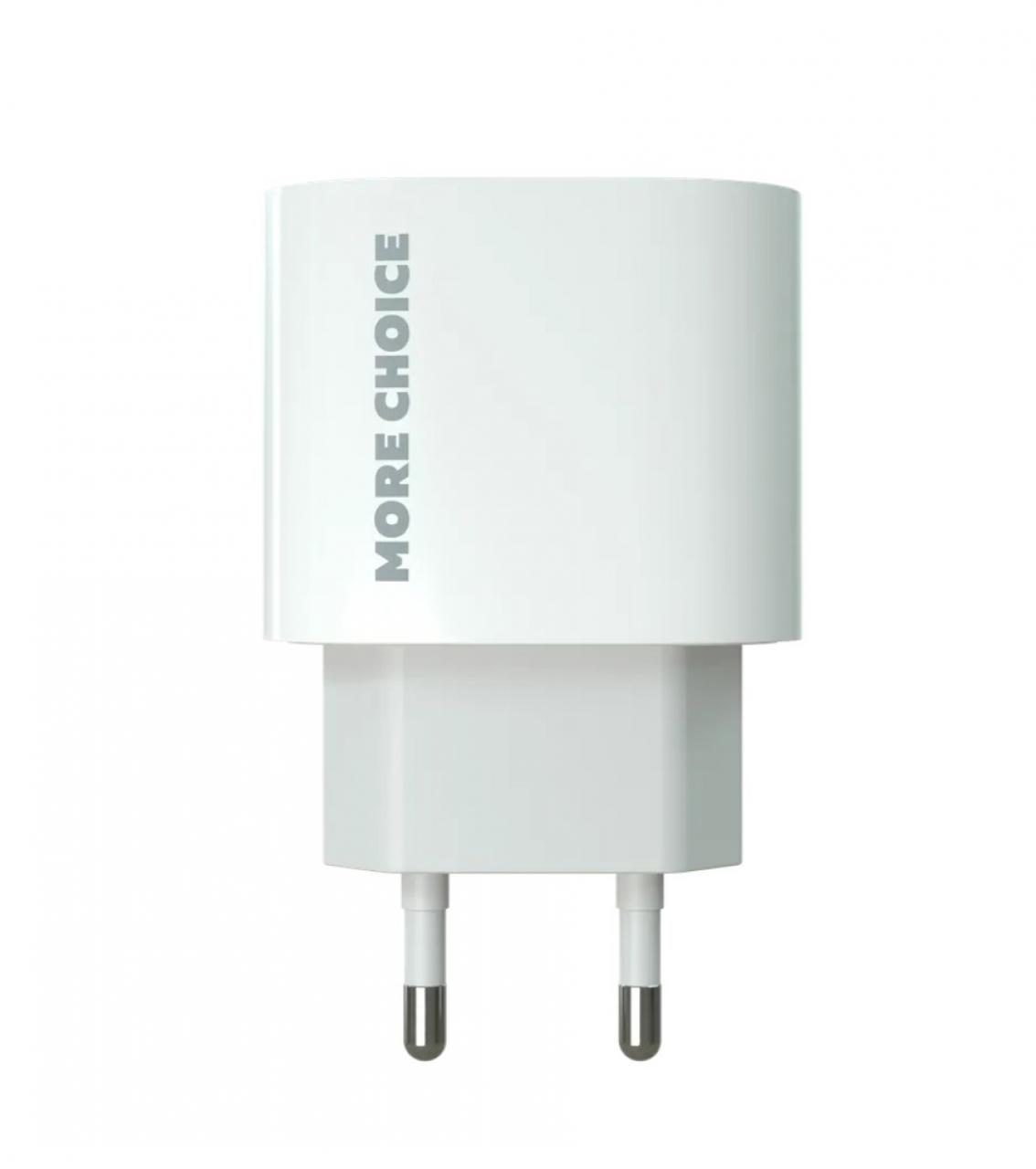 Сетевое зарядное устройство More choice NC65 White