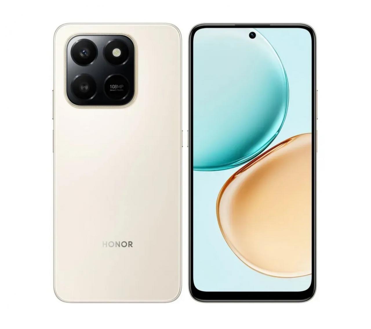 Смартфон HONOR X7d 8/256GB Пустынный золотой Snapdragon 685