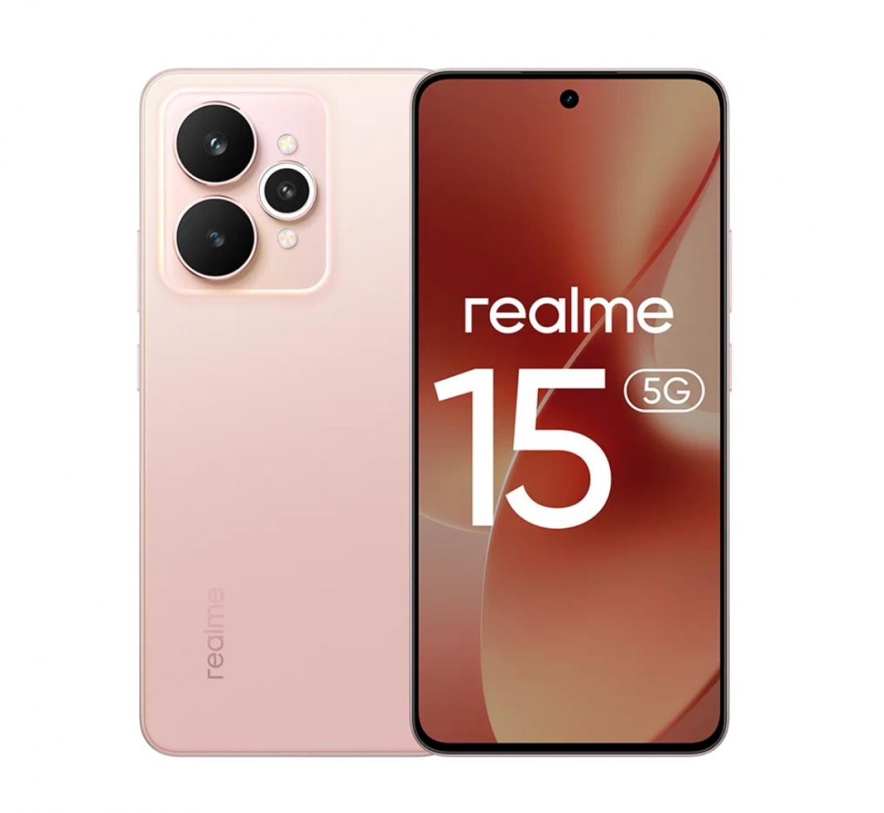 Смартфон realme 15 5G 12/512 ГБ, RU Dual nano SIM розовый шелк