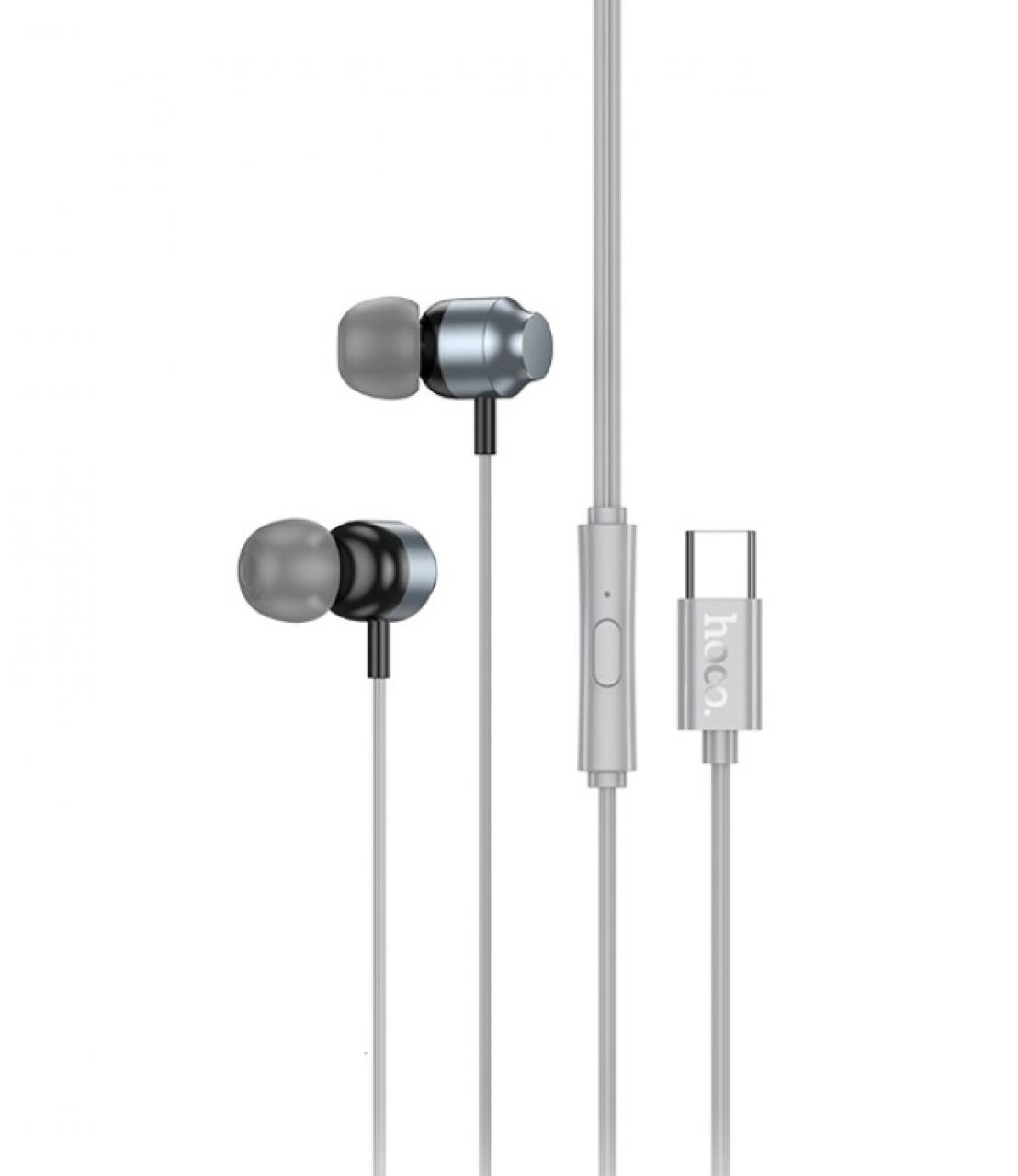 Проводные наушники Hoco M122 Metal Grey