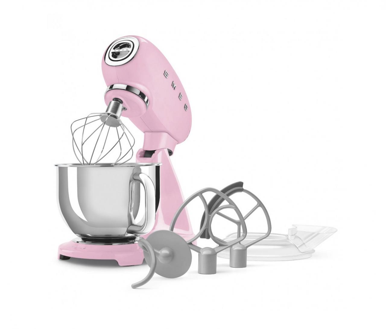 Миксер планетарный Smeg SMF05PKEU розовый