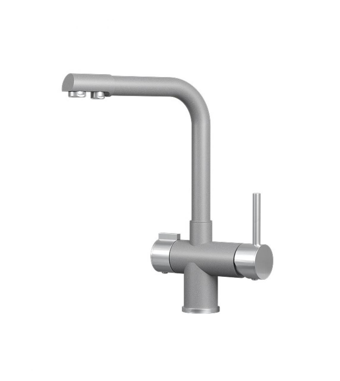 Смеситель кухонный GRANULA 5008 алюминиум