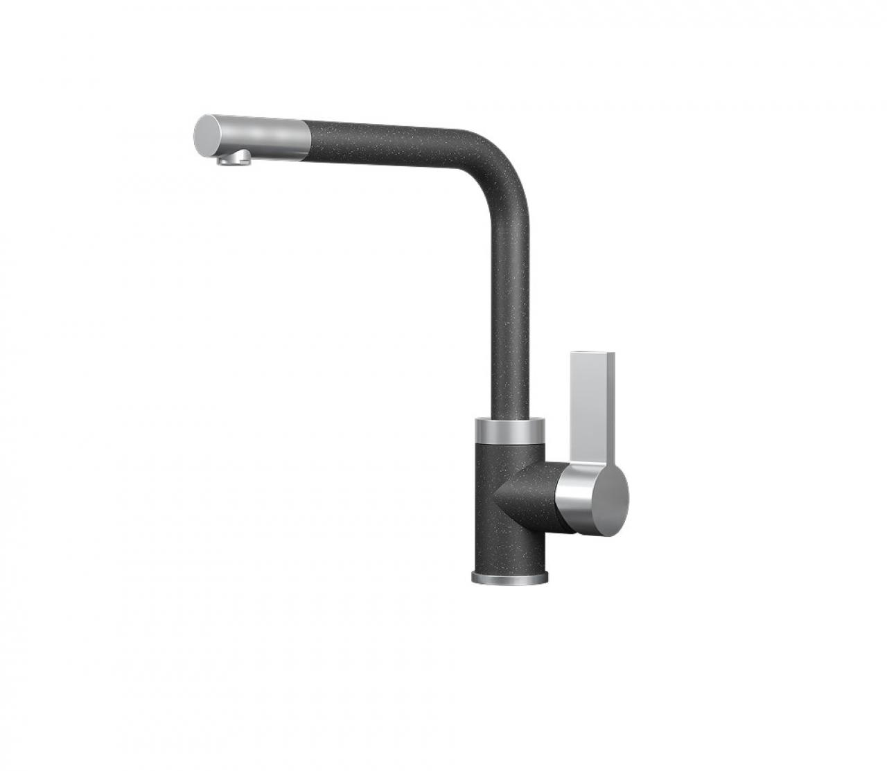Смеситель кухонный GRANULA 5504 черный