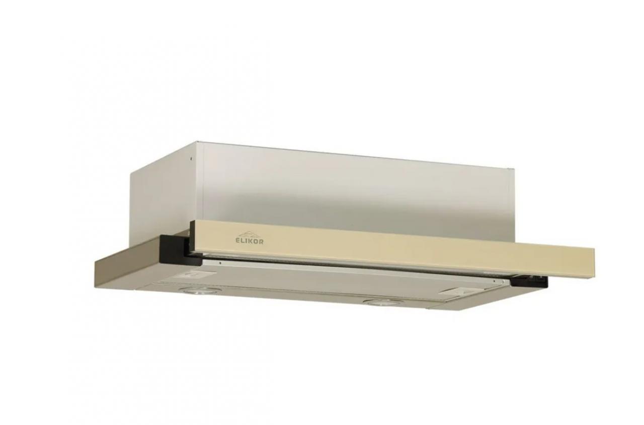 Вытяжка встраиваемая Elikor Интегра GLASS 60Н-400-В2Д нерж/стекло бежевое