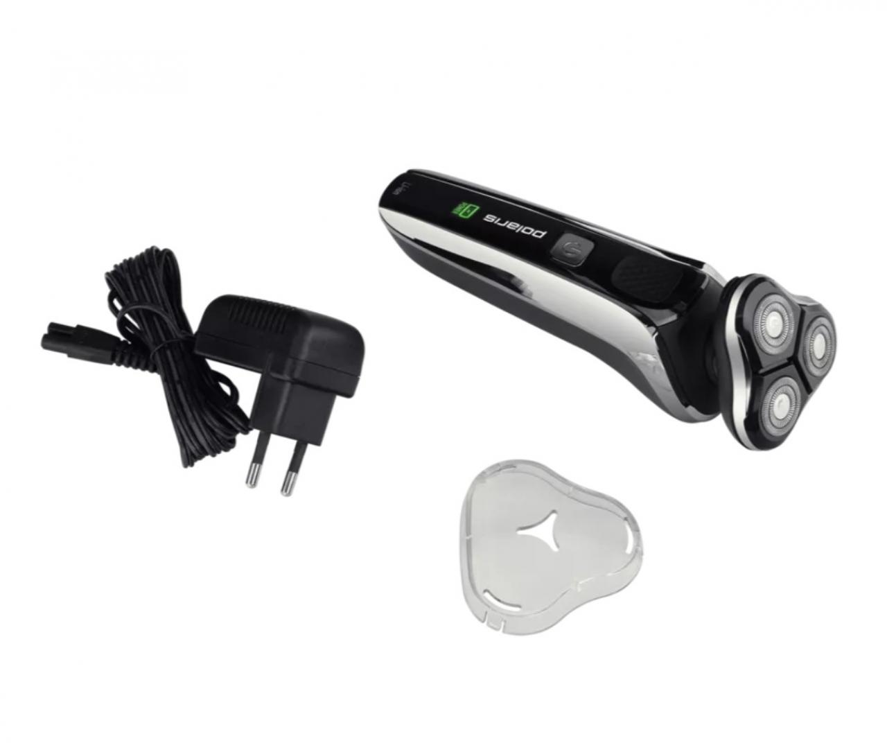 Бритва Polaris PMR 0307RС wet&dry PRO 5 blades+ черный/хром