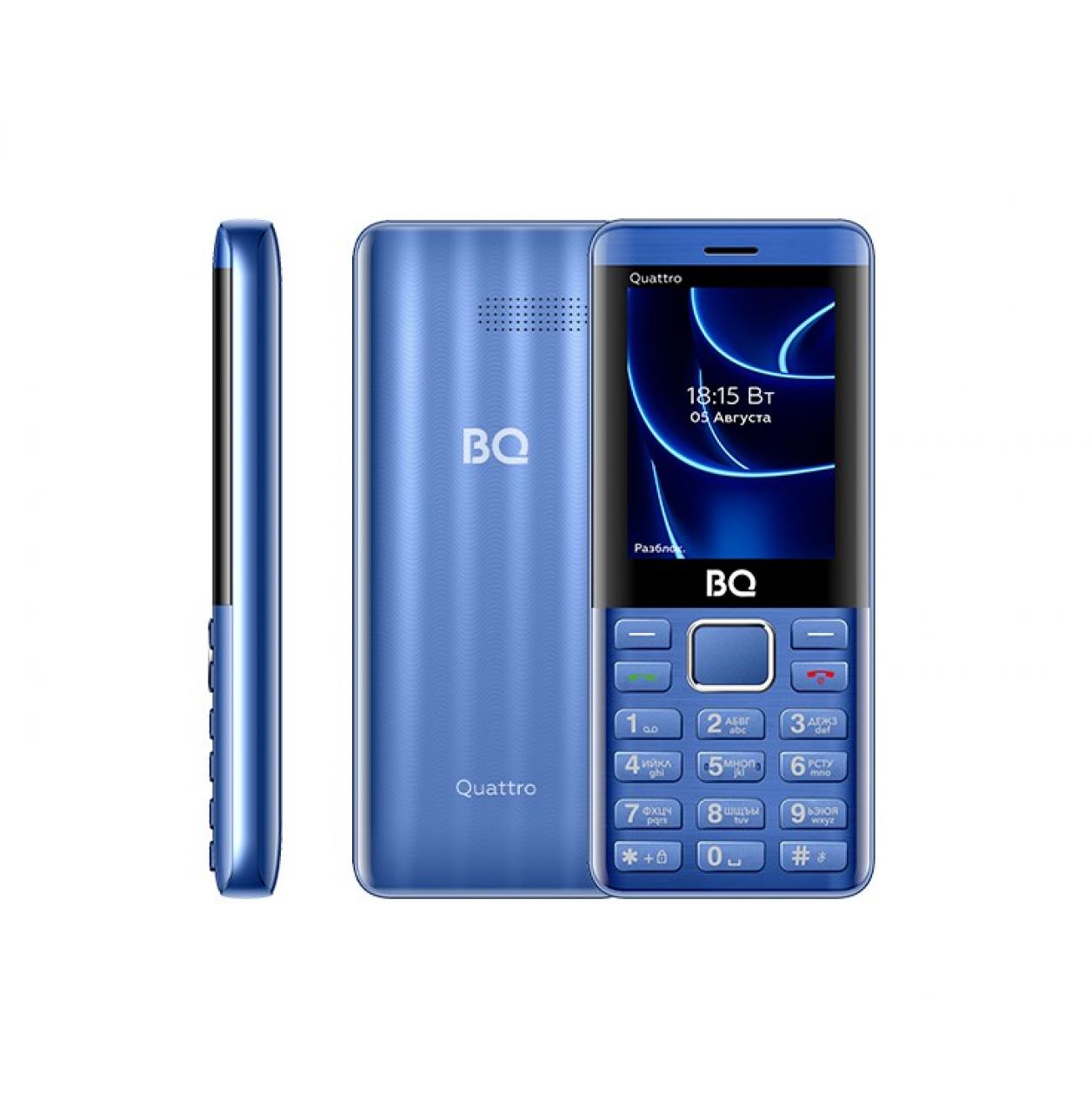 Кнопочный мобильный телефон BQ 2453 Quattro Blue