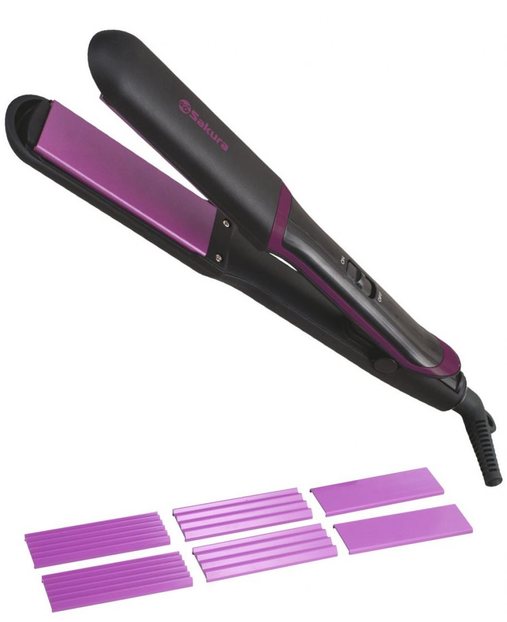 Щипцы-выпрямитель SAKURA SA-4529P черный/фиолетовый