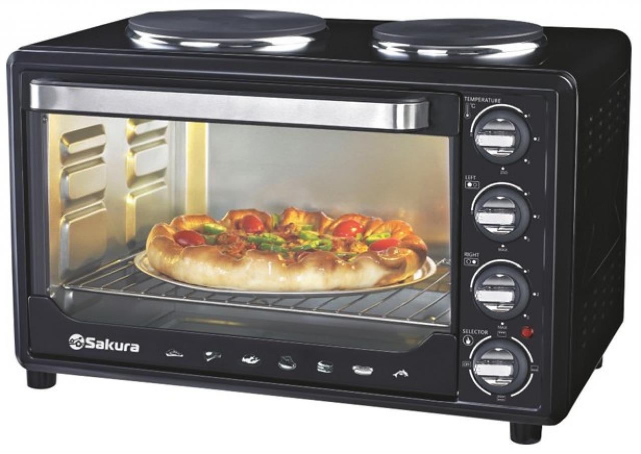 Мини-печь с плитой Sakura SA-7001HBK