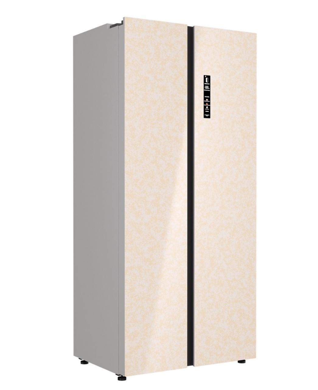 Холодильник Side-by-Side LEX LSB525BGID бежевый мрамор