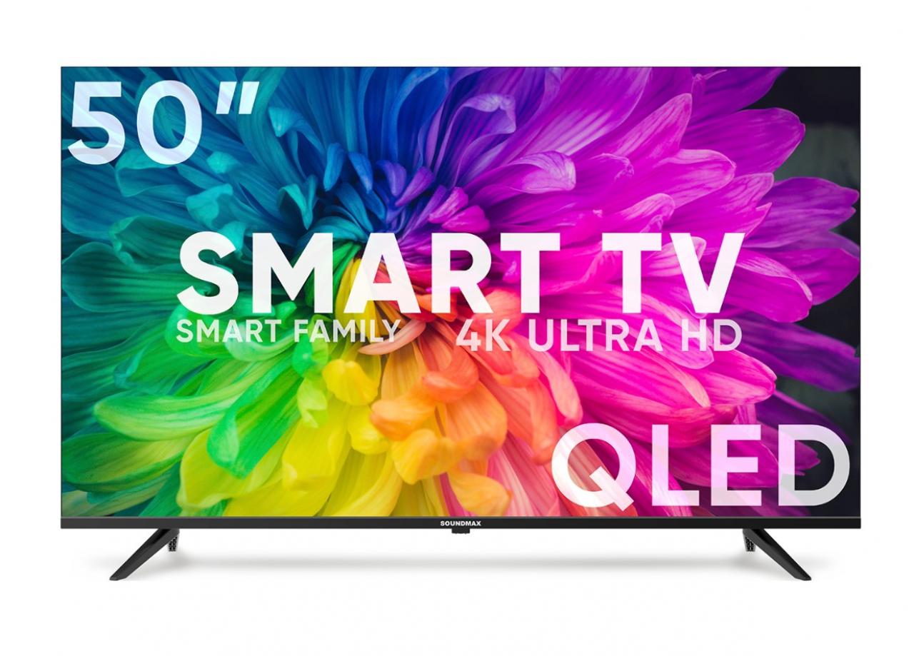 QLED-телевизор SOUNDMAX SM-QLED50T2SU\Q 50" черный