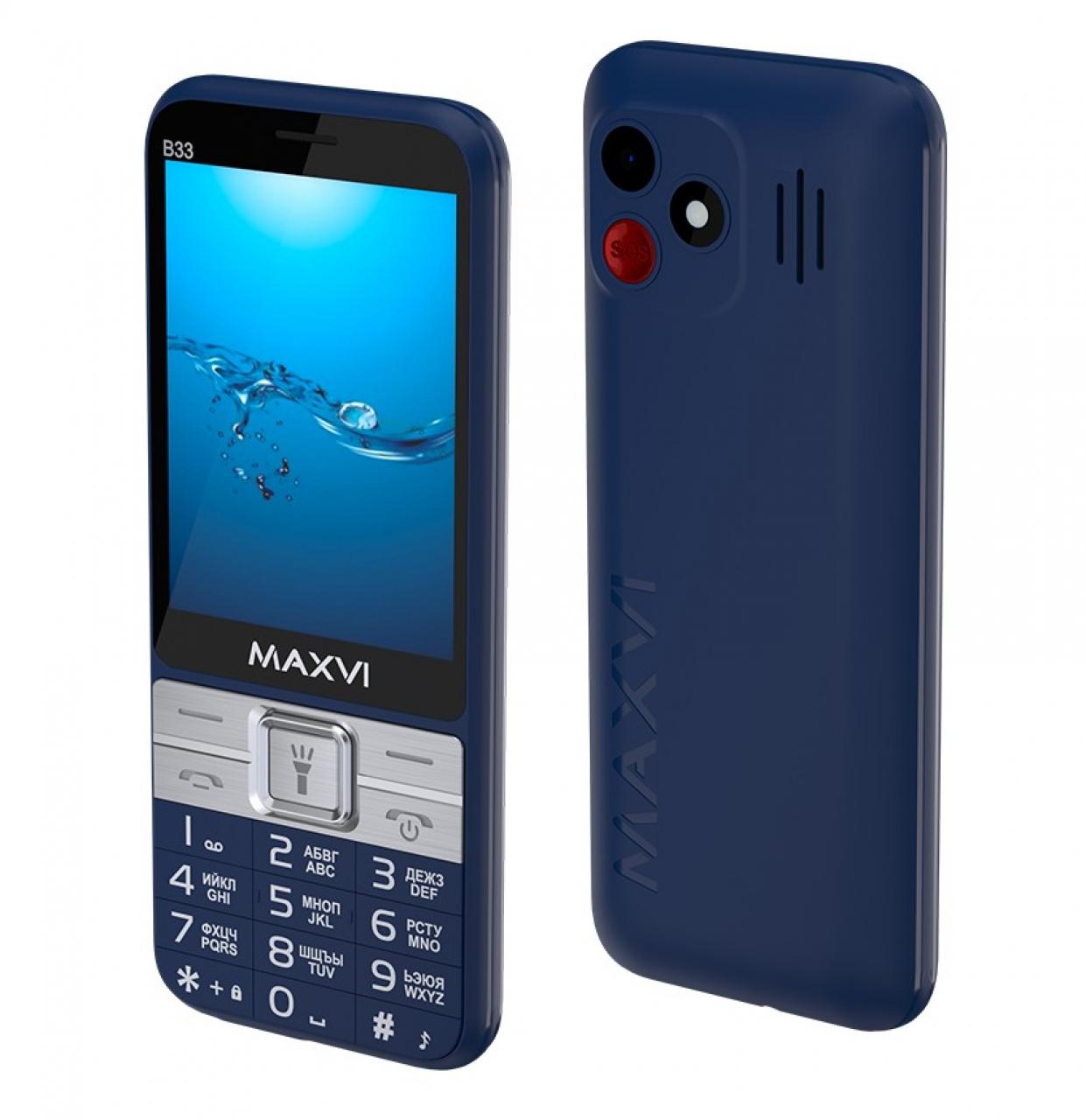 Сотовый телефон Maxvi B33 blue