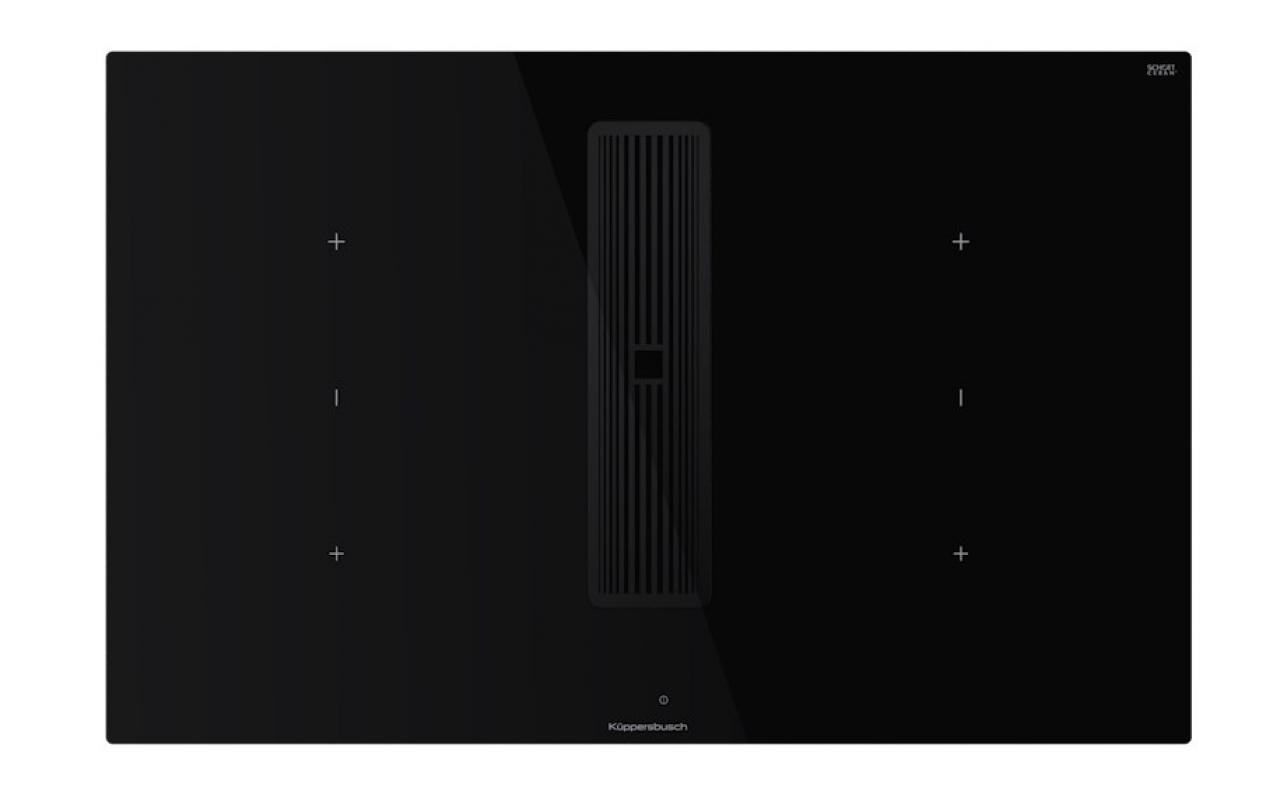 Варочная поверхность с вытяжкой Kuppersbusch KMI 8350.0 SR Black Chrome