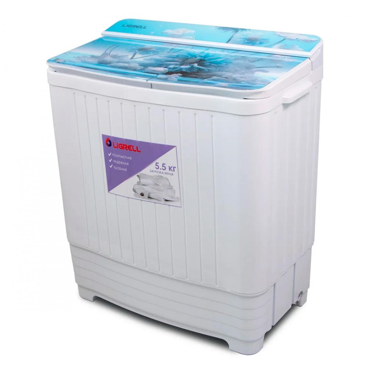 Стиральная машина активаторная Ligrell LWM-55PG малютка (стеклянная крышка)