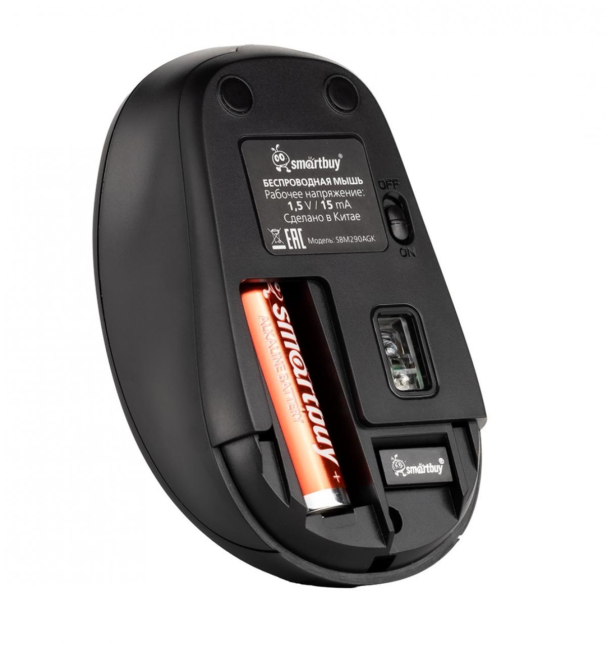 Мышь беспроводная Smartbuy ONE 290AG (SBM290AGK) / 100 черный