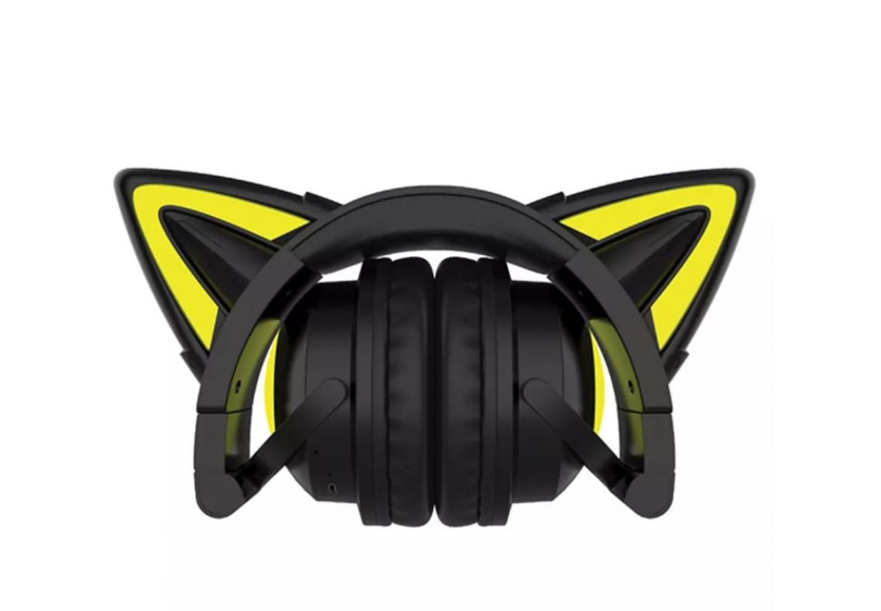 Наушники QUMO PARTY CAT MINI ВТ 0052 черный/желтый