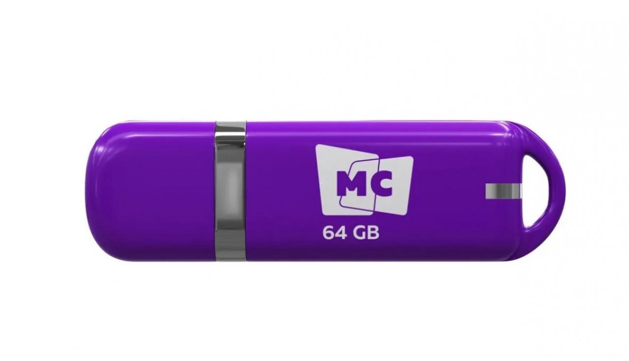 Флеш-накопитель USB 2.0 64Гб More Choice МФБ64 Purple