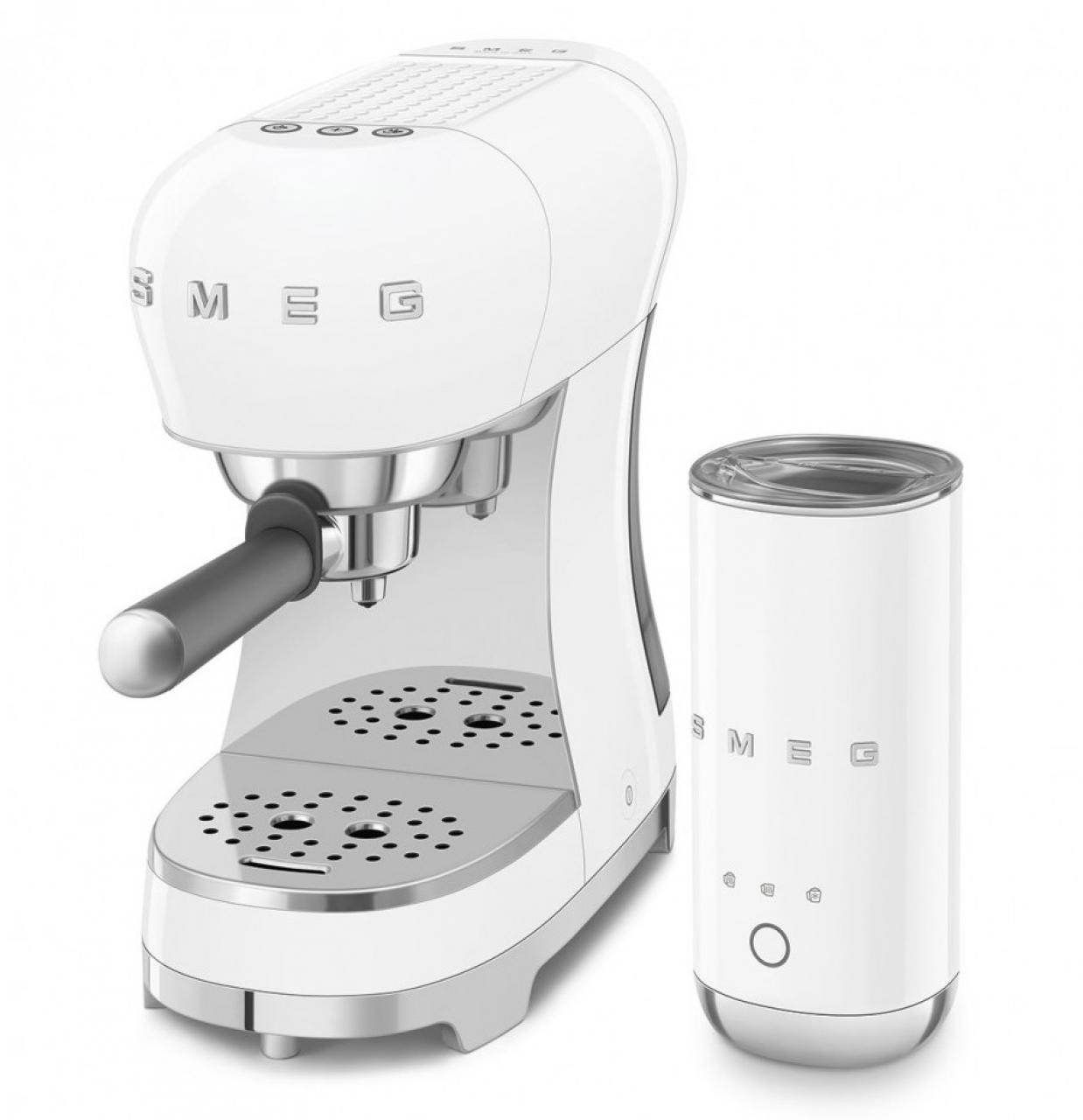 Кофемашина-эспрессо в комплекте со вспенивателем молока Smeg ECF12WHEU белый
