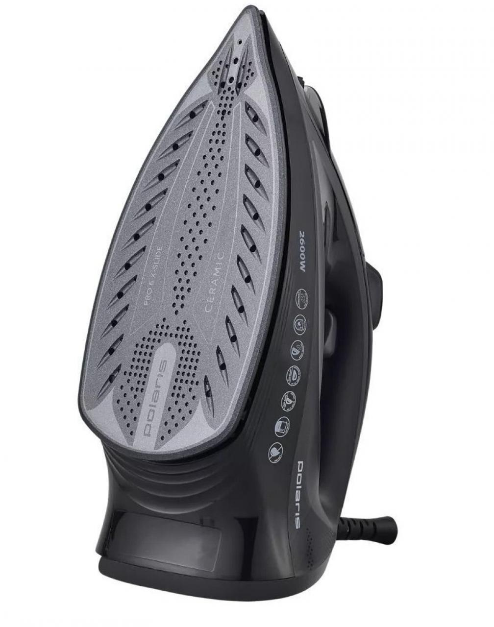 Утюг для одежды с отпаривателем Polaris PIR 2605AK черный/графит