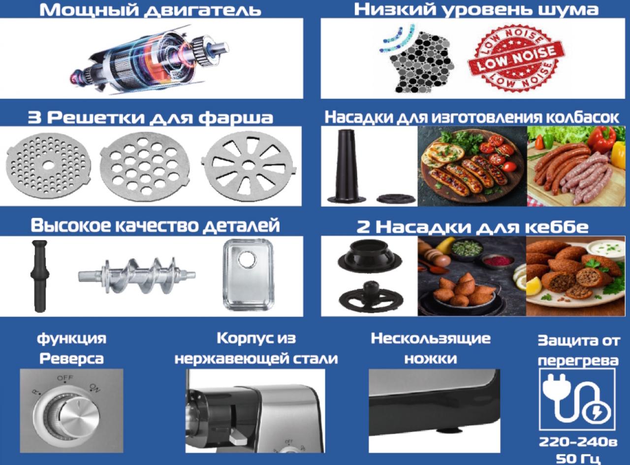 Мясорубка RENOVA MG300-R1SP