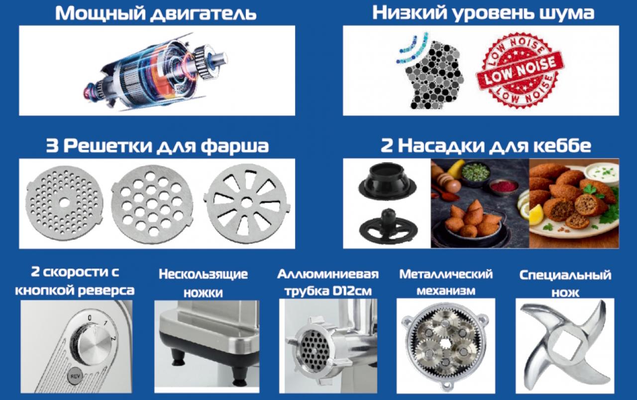 Мясорубка RENOVA MG320-R2SP