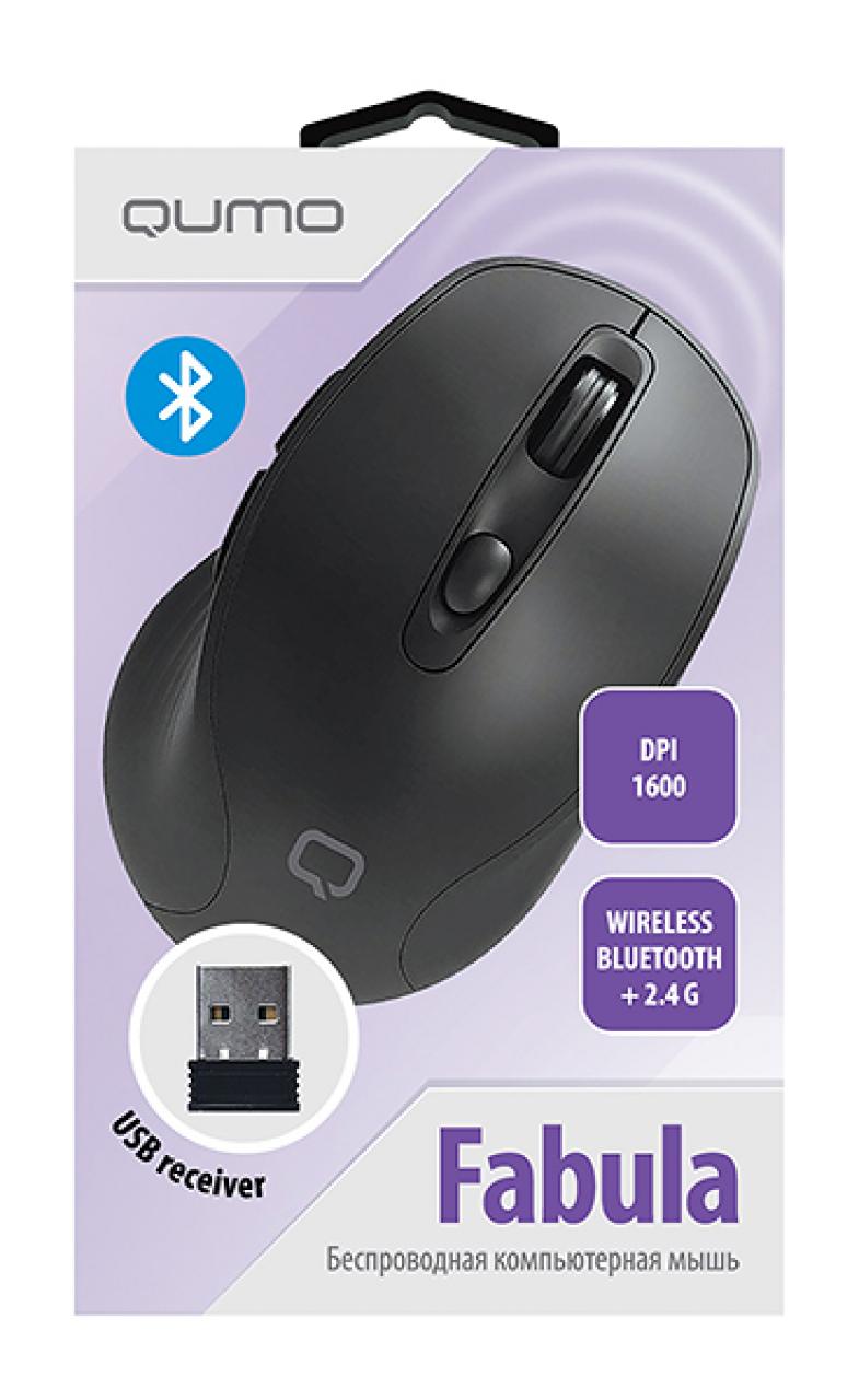 Мышь беспроводная Qumo Fabula M111 черный