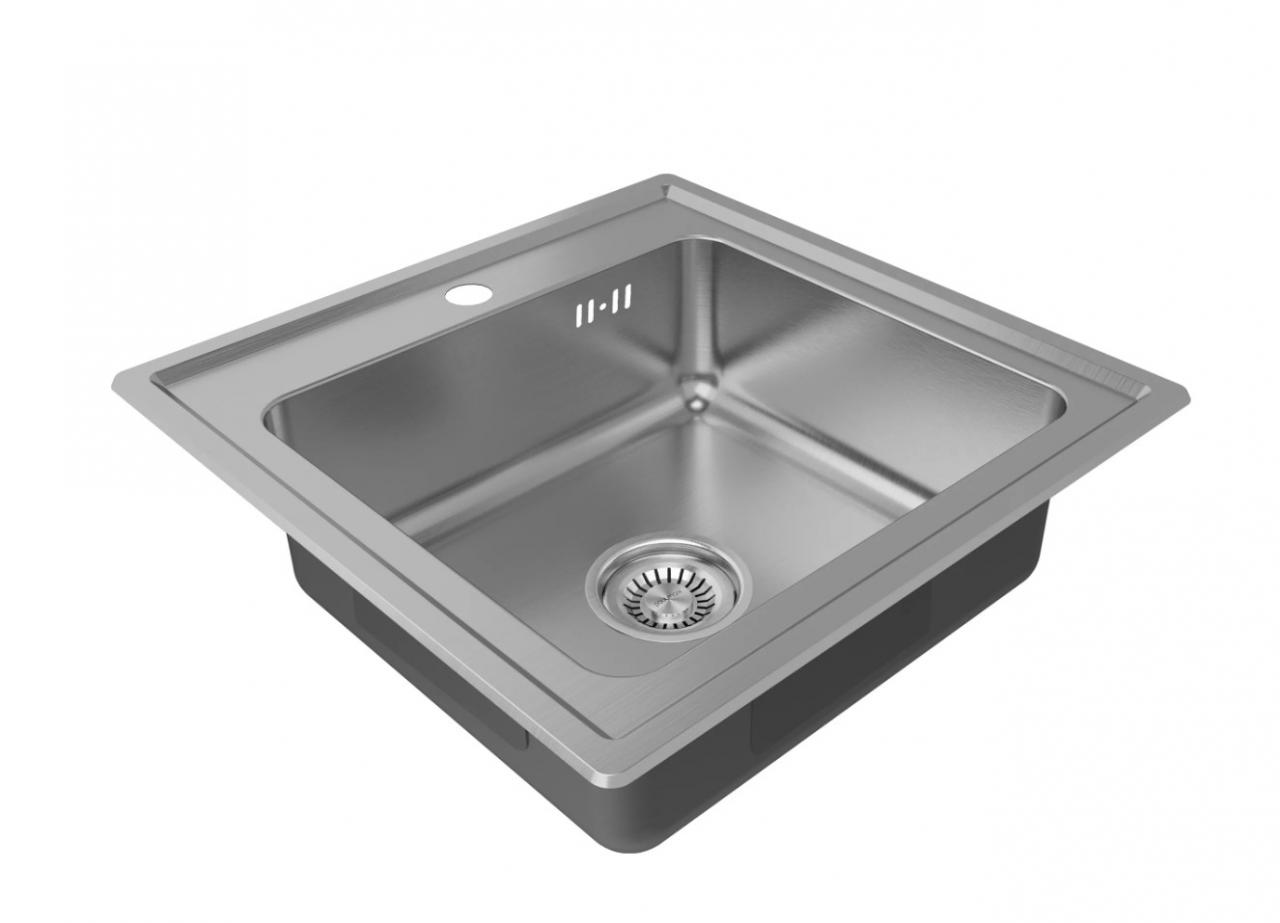 Мойка кухонная Paulmark FORA 50 (PM195050-BS) брашированная нержавеющая сталь