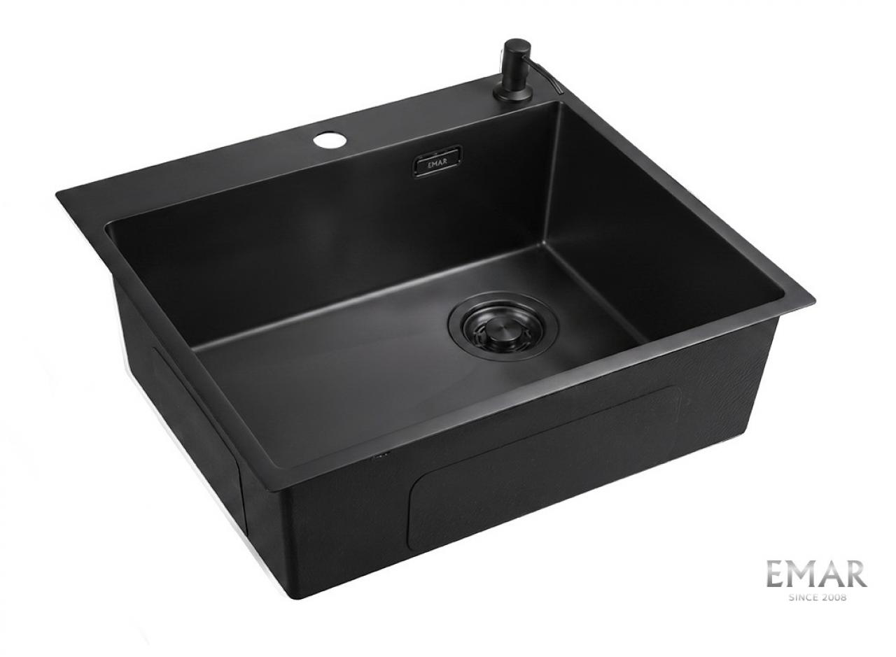 Мойка кухонная Emar EMB-560(TOP) PVD Black