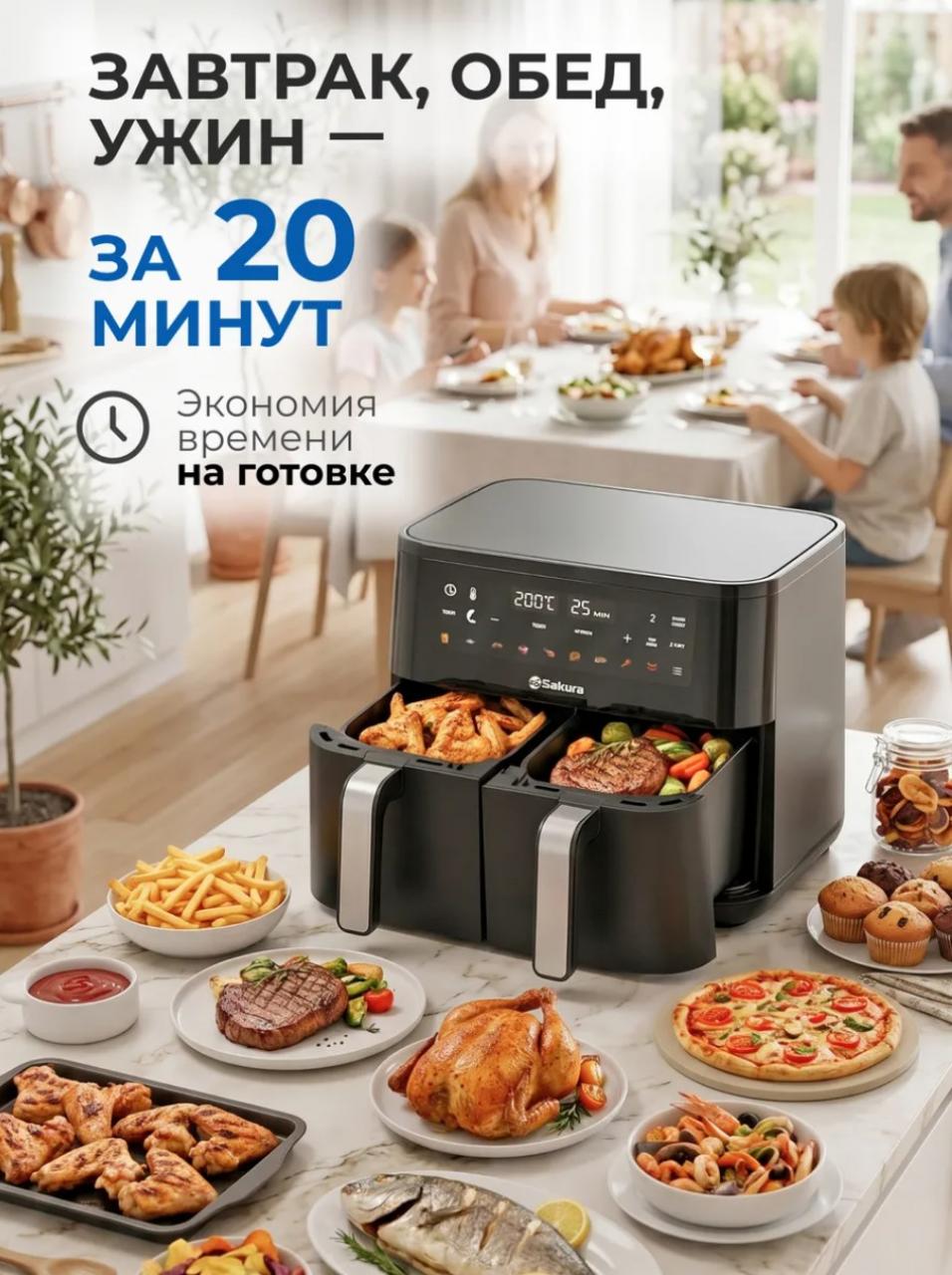 Аэрогриль Sakura SA-7687BK