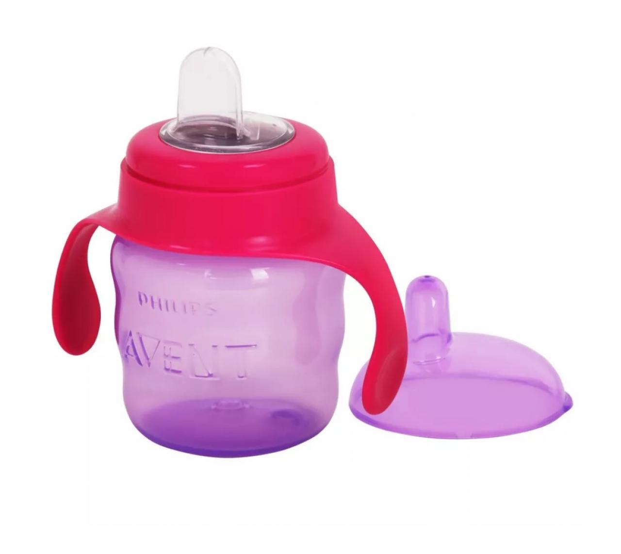 Детский поильник с ручками и трубочкой Philips Avent SCF551/03 фиолетовый