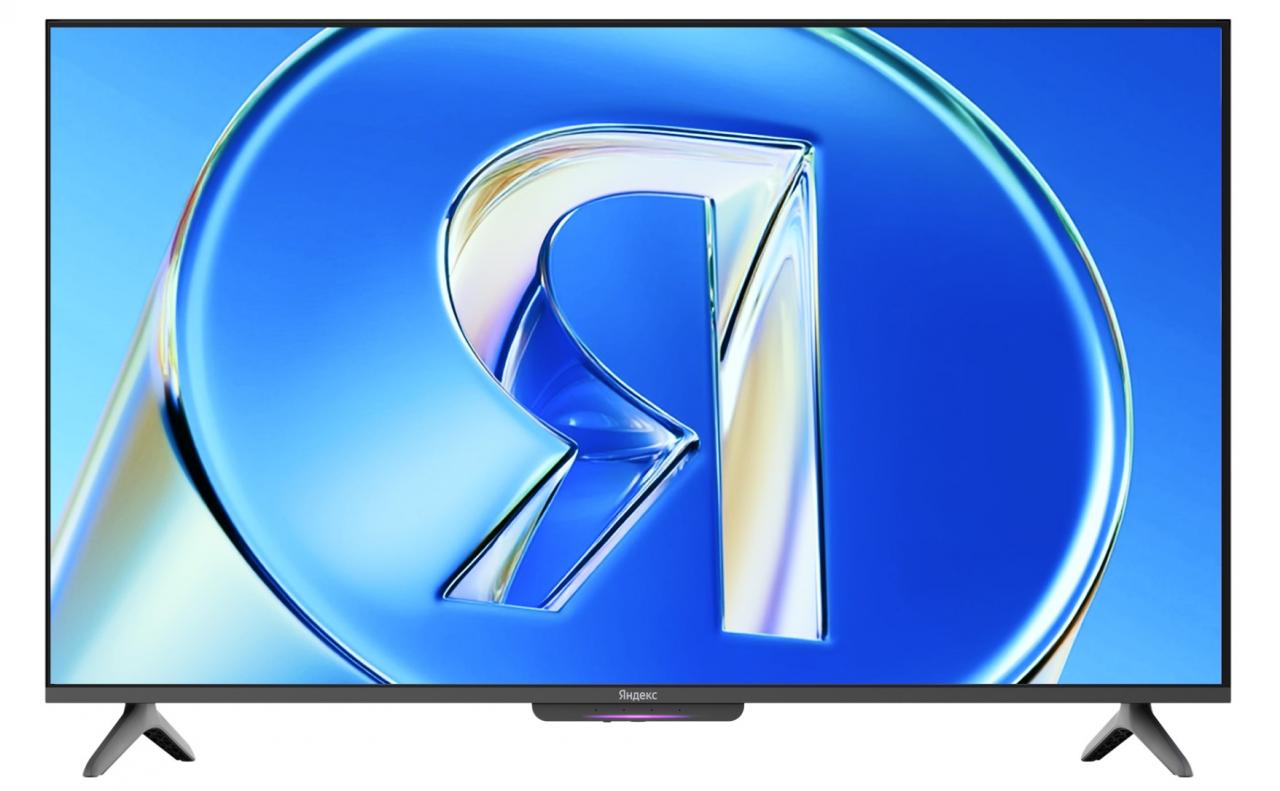 QLED-телевизор VA Yandex ТВ Станция Бейсик QLED с Алисой 43" 4K UHD черный (YNDX-00078B)